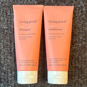 NWOT Living Proof Curl Shampoo + Curl Conditioner Bundle (100mL each)